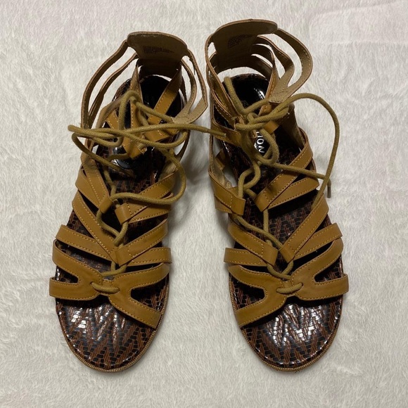 Leather gladiator sandals - Picture 2 of 5